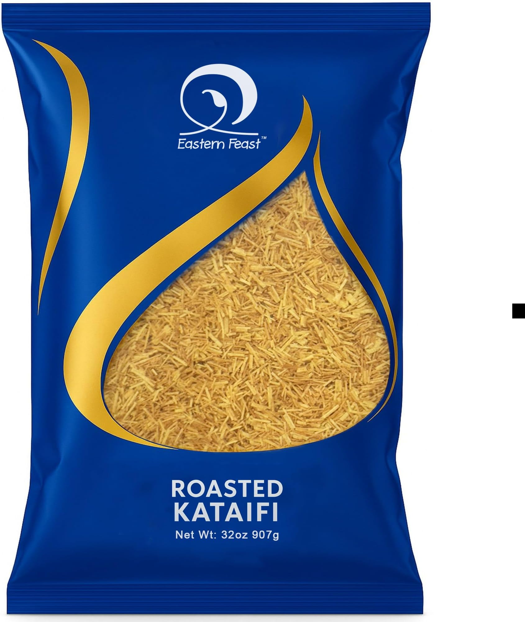 Eastern Feast - Roasted Kataifi, 32 oz (907g), Ready to Use Shredded Kunafa Dough for Dubai Chocolate, Desserts, Toppings