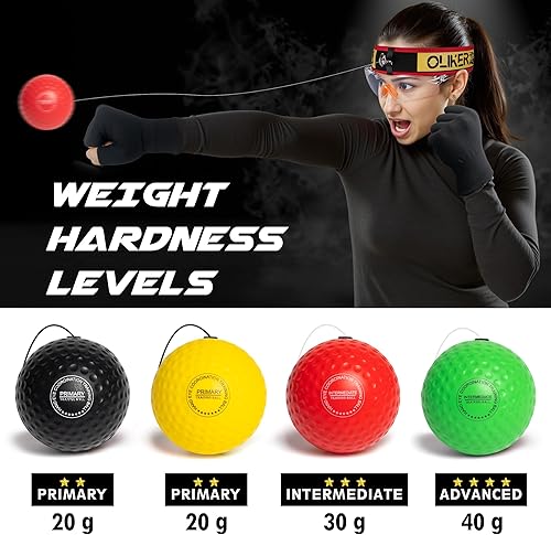 Miniatura 4 de Boxing Reflex Ball for Adults and Kids, 4 Levels Boxing Ball with Adjustable Headbands, Perfect for Reaction, Agility, Punching Speed, Fight Skill