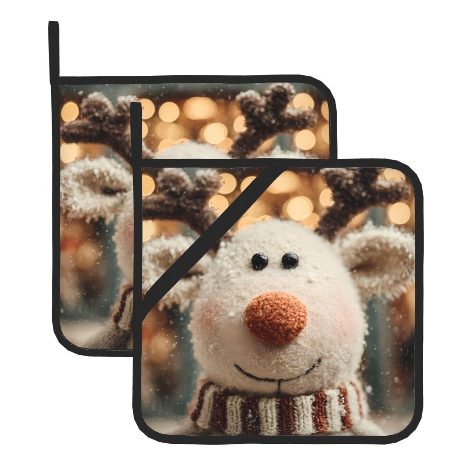 Fawn doll Square Heat Resistant Trivet Set Thick and Durable for Baking Barbecue Cookware Oven