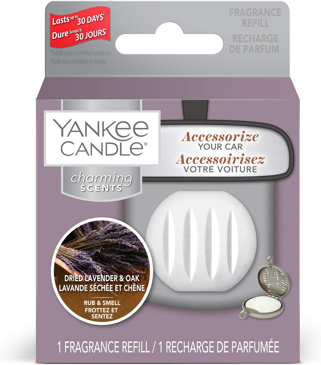Yankee Candle Charming Scents Car Air Freshener Refill, Dried Lavender
