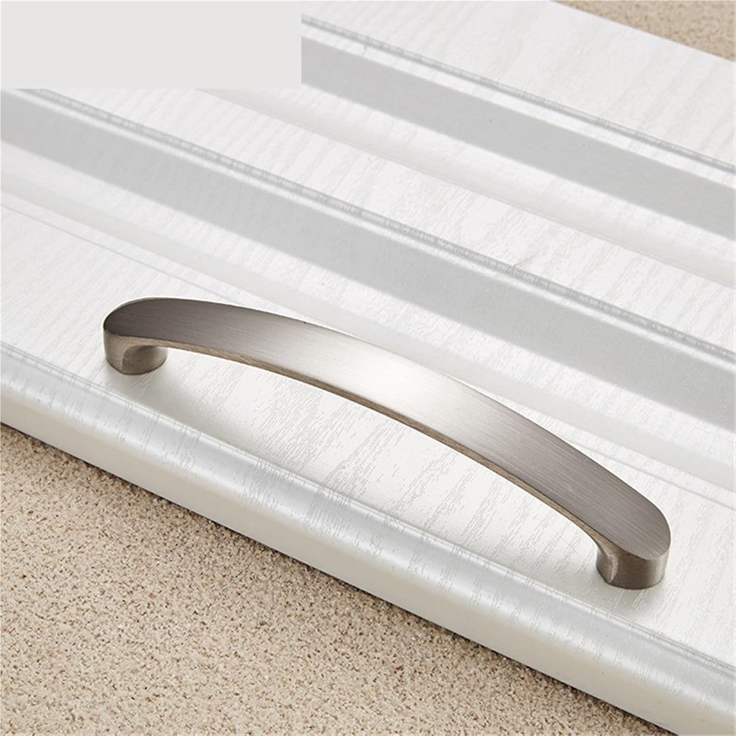 Cabinet Handles Knobs Aluminum Alloy Door Kitchen Knobs Brushed Cabinet Pulls Drawer Furniture Handle Hardware 1Pcs(128mm)