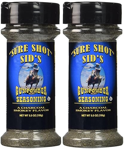 Sure Shot Sid Sure Shot Sids - Condimento para barbacoa de pólvora (5.5 onzas (5.50 oz), paquete de 2