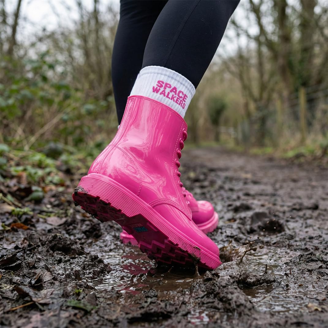 BoRo Miami Damen Stiefel wasserdicht & rutschfest – Modische Chunky Combat Boots – Für jedes Wetter, Alltag, Regen & Festival