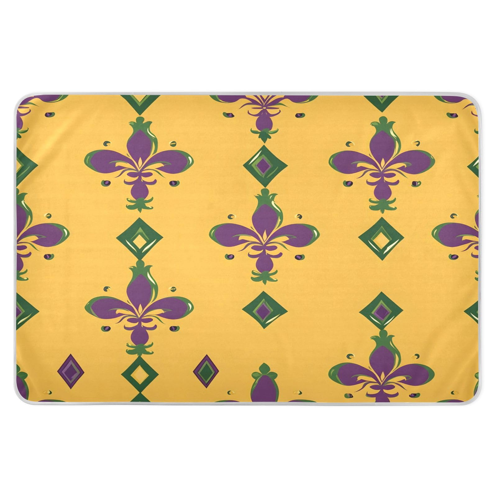 BOESI Graffiti Mardi Gras Logo Pattern Waterproof Pads for Bedwetting and Incontinence, Reusable Pads, Reusable Diaper Pads for Bed, Sofa, Travel