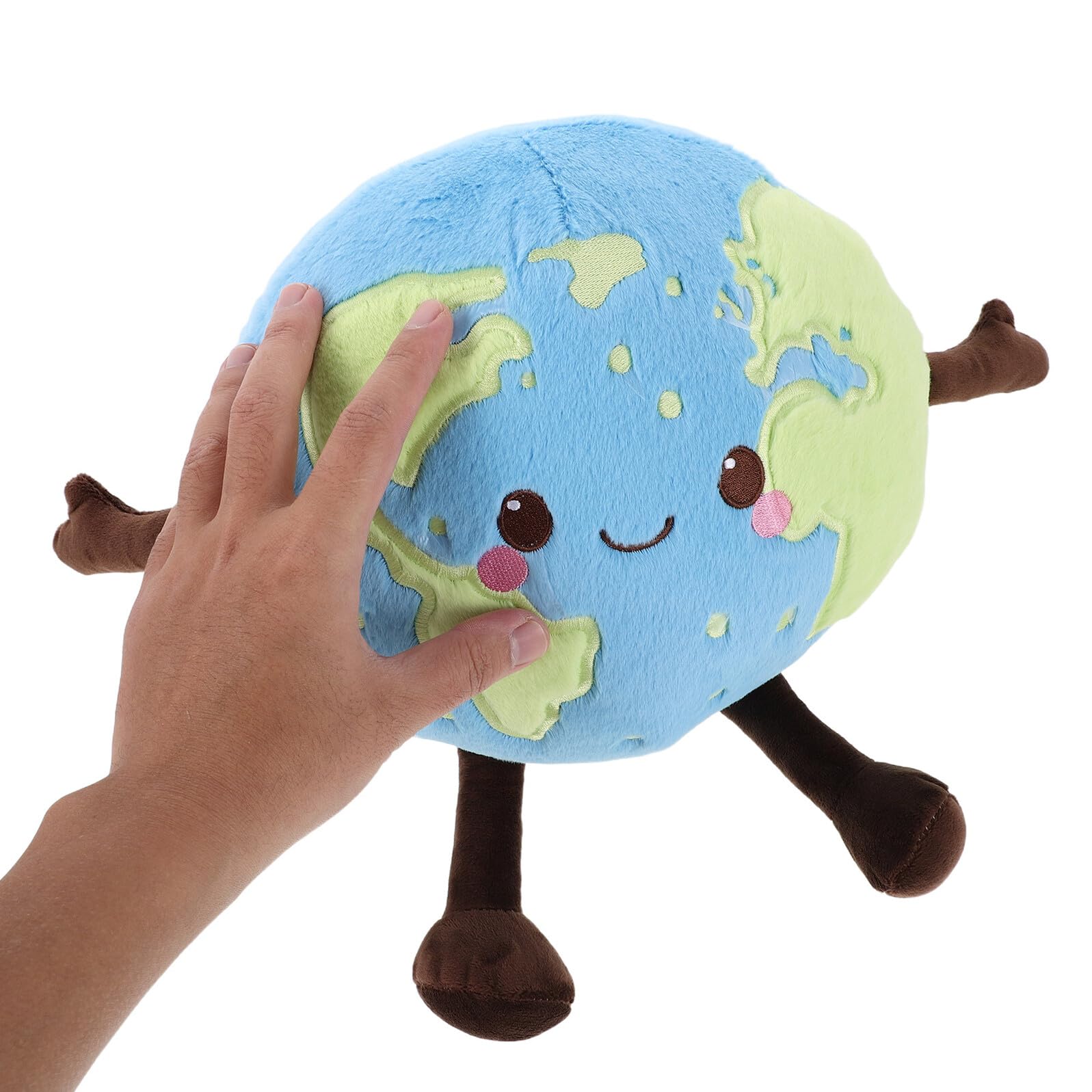 Abaodam Peluche Planète Terre Ronde en Tissu Pelucheux Doux Coussin Éducatif Scientifique pour Décoration Chambre Garçon et Filles Peluche Astronomie Spatial Anniversaire Éducatif
