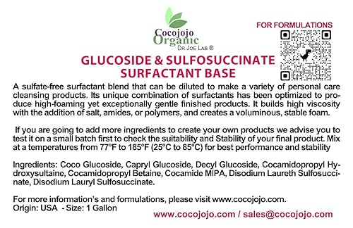Vista 7 de Base tensioactiva de glucósido y sulfosuccinato – Mezcla sin sulfatos derivados de plantas para productos de alta espuma – Coco Decyl Cocamide