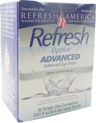 Refresh Optive Adv Pf - Gotas para ojos sin conservantes, 30 unidades Refresh Optive Advanced