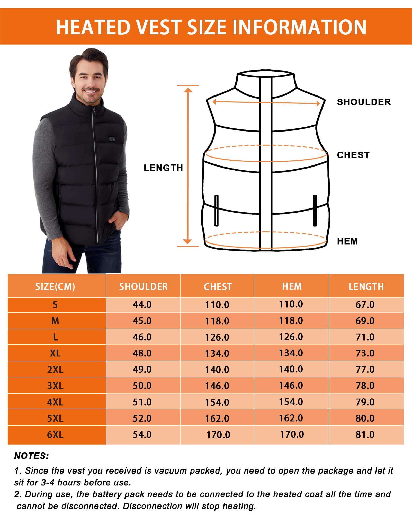 Gilet riscaldato per uomo e donna: giacca termica elettrica con batteria – unisex invernale leggero gilet riscaldante con 15 zone di riscaldamento per escursioni all'aperto caccia