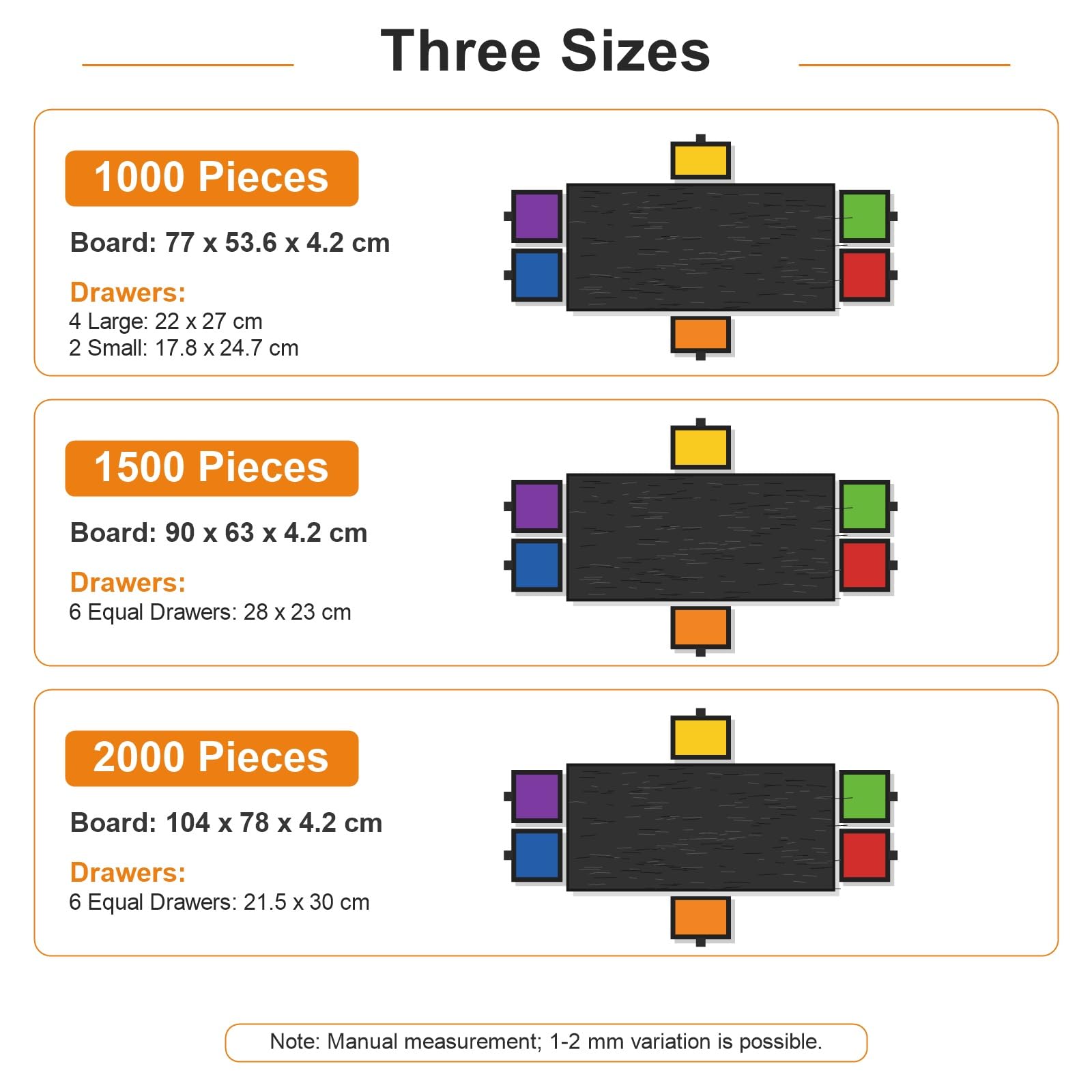 Tavolo Puzzle Pieghevole,Porta Puzzles Portatile,Piattaforma di Puzzle in Feltro,Puzzle Pieghevole,con 6 Cassetti,Ideale per Adulti E Appassionati di Puzzle