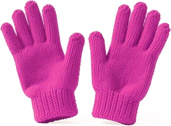 FULLLIGHT TECH Solid-colored gloves Pink, One Size