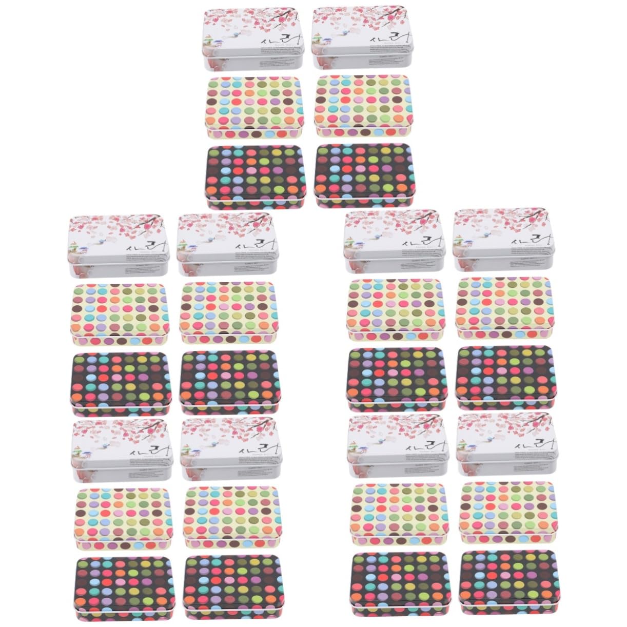 jojofuny 4 Set Scatola Portaoggetti Snack Piccolo Scatole Di Immagazzinaggio Con Coperchi Scatole Portaoggetti Con Coperchio Lattina Caramella Spuntino 6 Pezzi*4