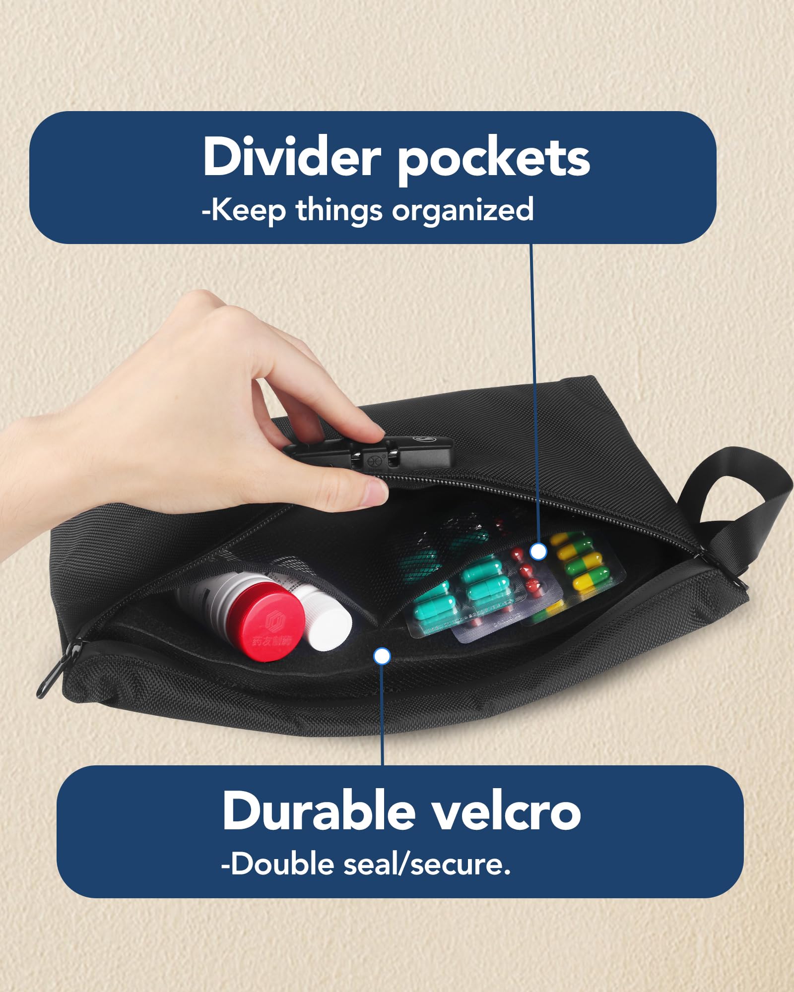 HURRISE Sac De Rangement Anti-odeurs Sac Anti-odeurs En Cuir PU Avec