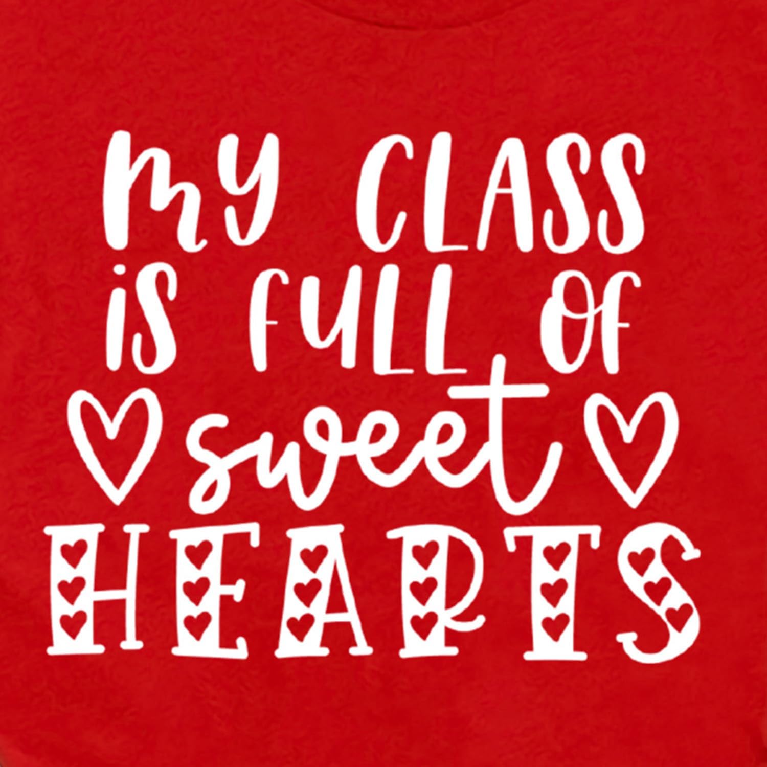 MAIHUN Teacher Valentines Shirt for Women My Class is Full of Sweet Hearts Tshirt Teacher Life Tee Tops - Image 5
