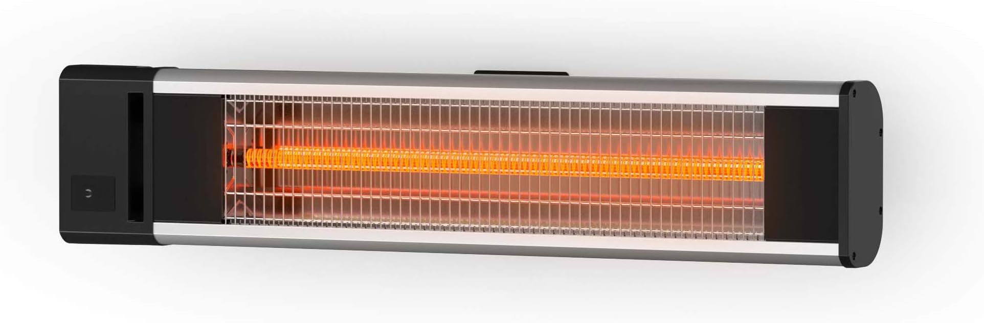 Swan Al Fresco Wall Mounted Electric Patio Heater, SH16340N, Garden and Outdoor Heating, Remote Control, 1800w, IP44 Approved Weatherproof, Anodized Aluminium Alloy, 1.8M Power Cable, Black/Silver