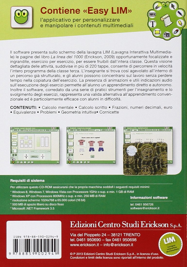 Matematica al volo in terza con la LIM. La linea del 1000 e altri strumenti per il calcolo. CD-ROM