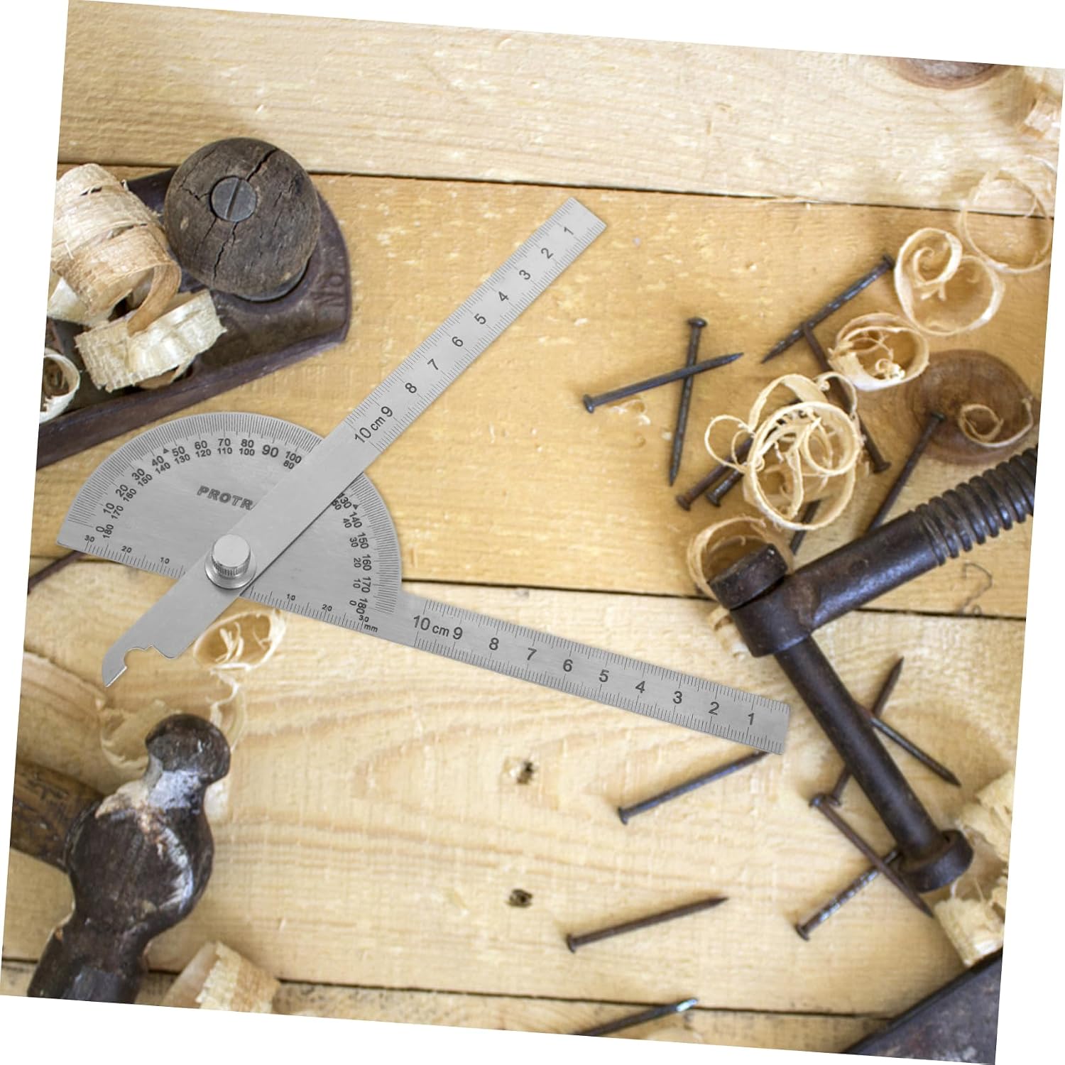 Swing Arm Protractor for Woodworking and Drawing Angle Measuring Tool for Carpenters and Construction Projects Precise Measurement and Sleek Design