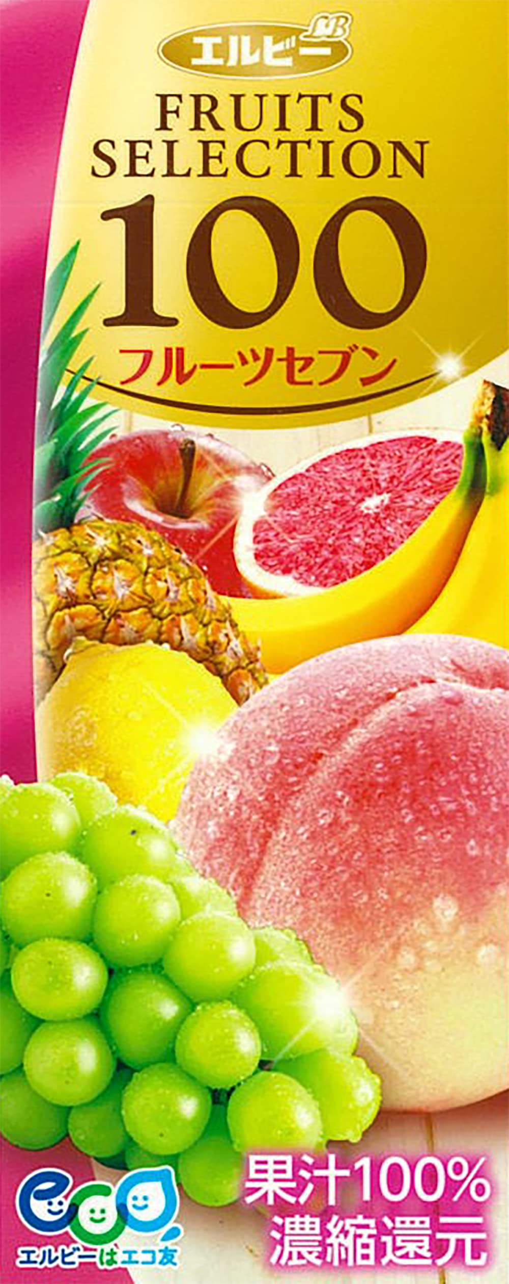 Amazon.co.jp: エルビー FRUITS SELECTION フルーツセブン100% 200ml x 