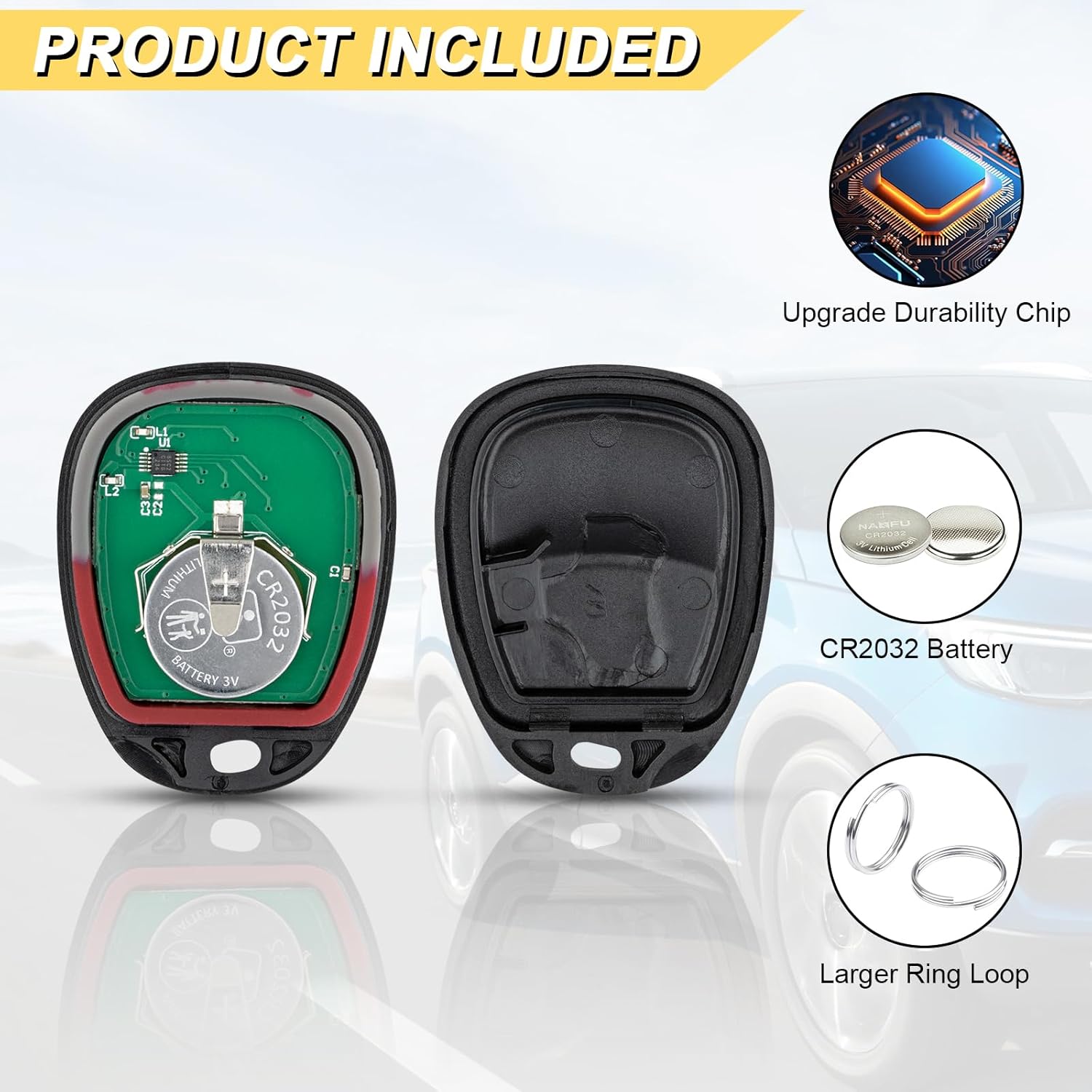 Key Fob Replacement for 1996-2002 Chevy Suburban Tahoe Lumina Camaro Monte Carlo/ GMC Yukon Safari/ Skylark Escalade Cutlass Firebird Car Keyless Entry Remote, AB01502T ABO1502T, 2 Btn, 2Pcs - Image 5