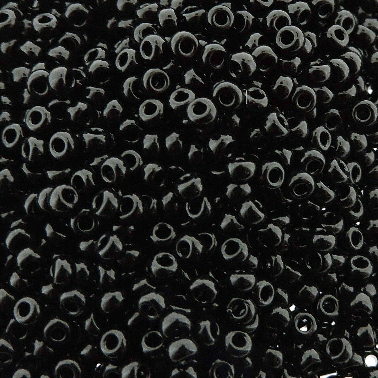 Miyuki Loose Beads, Opaque Black