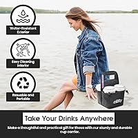 Vista 4 de Portavasos Portátil Transportador de Bebidas y Portavasos de Café Reutilizable - Bolsa Plegable para 4 Tazas con Bolsillos Organizadores que Asegura