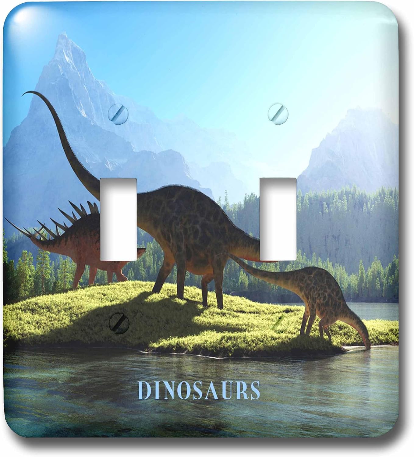 3dRose LLC lsp_62326_6 When Dinosaurs Roamed The Earth 2 Plug Outlet Cover