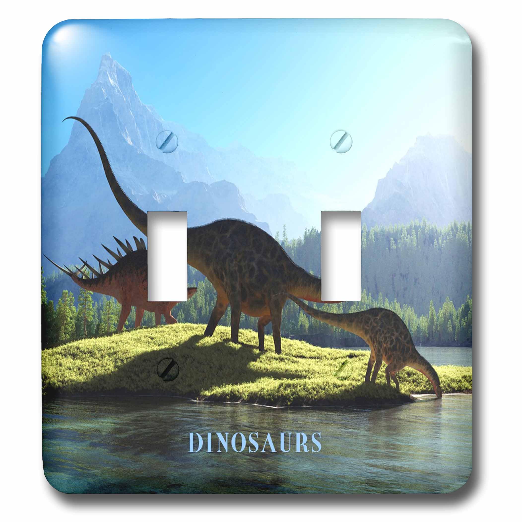 Double interrupteur dinosaures 3Drose lsp_62326_2 déco chambre enfant