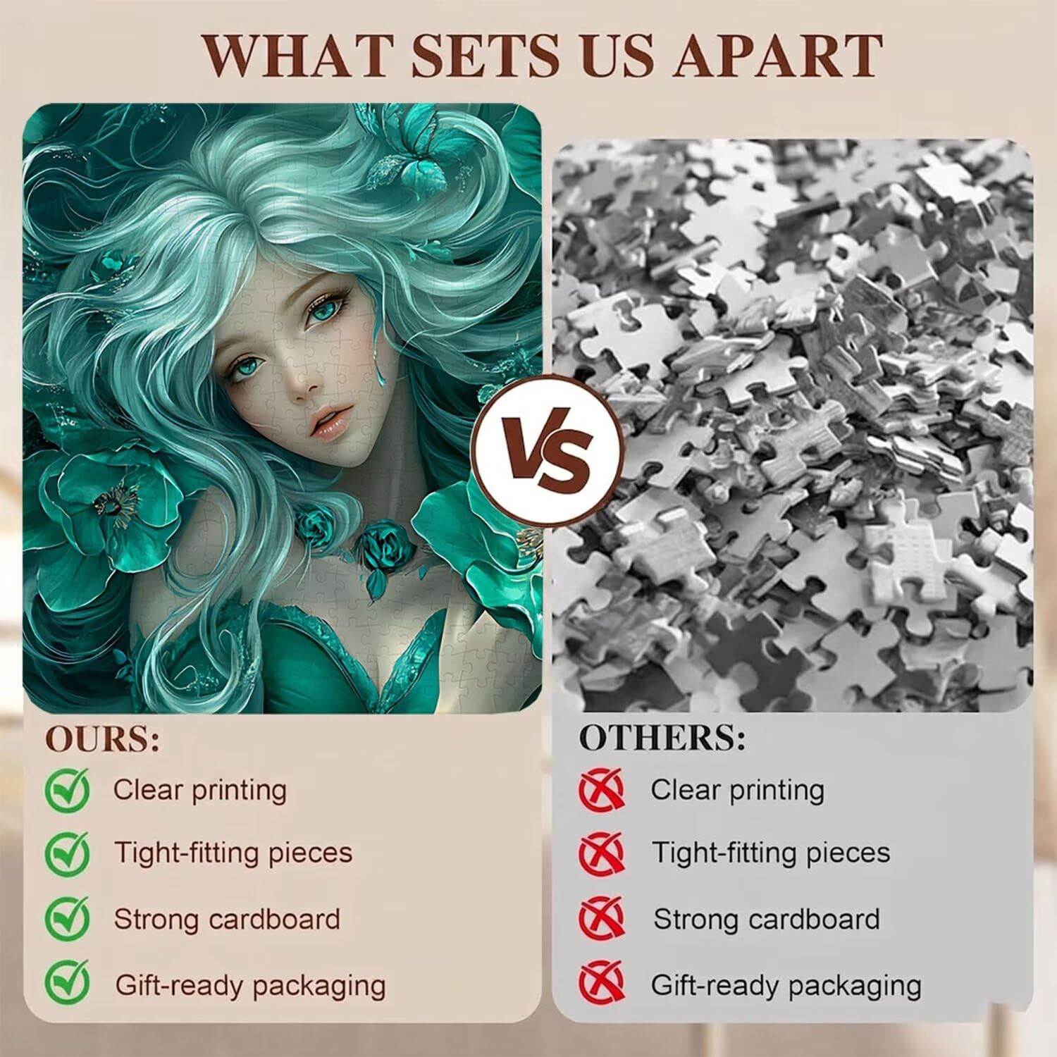 Puzzle 6000 Pezzi Classici, Puzzle Bellezza sogno 179 x 105 cm, Gioco Educativo e Antistress in Legno con Poster Incluso, Ttività DIY per Famiglia, Regalo per Appassionati, Decor Parete Casa, f0-738