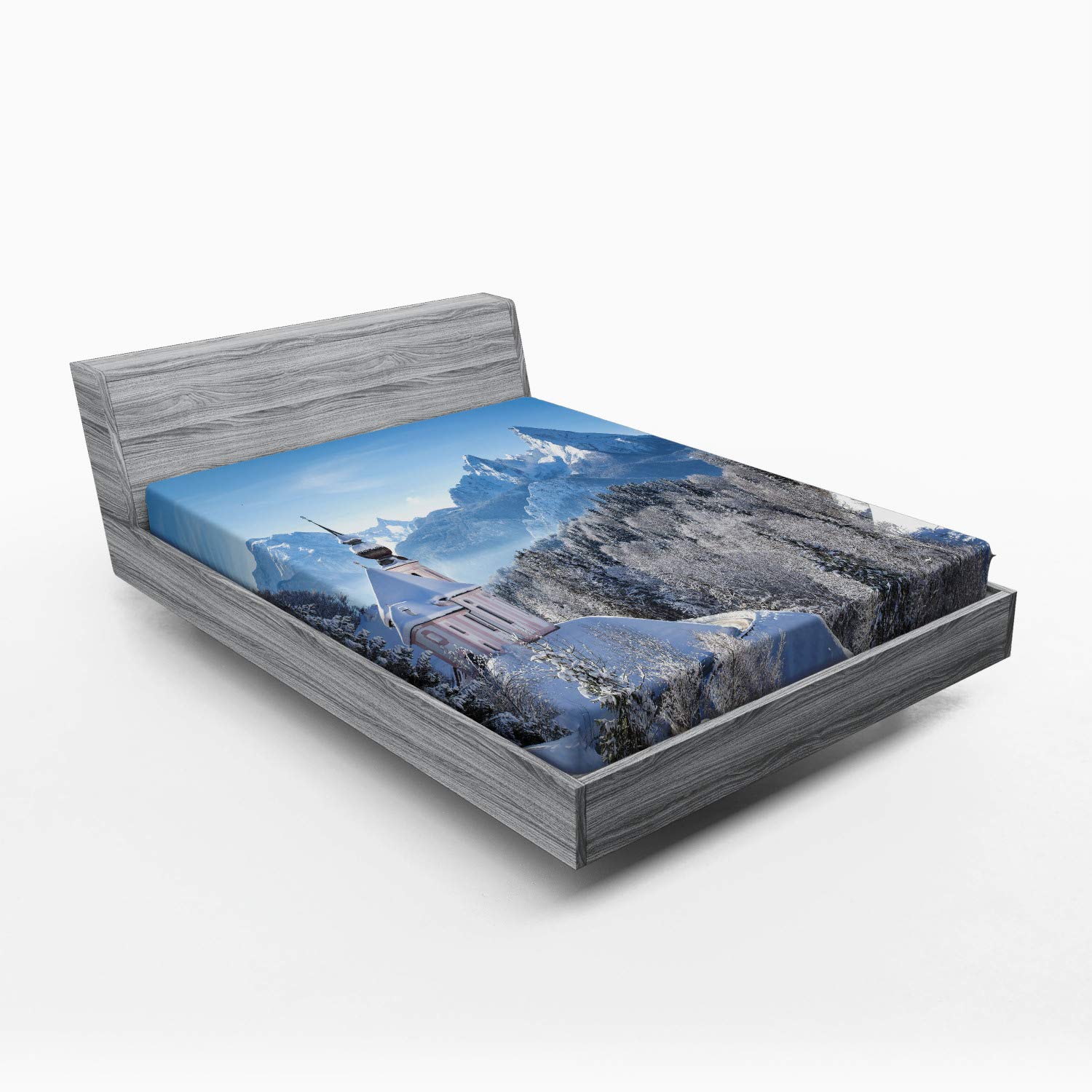 ABAKUHAUS Inverno Arazzo, Neve Foresta coperto, Tessuto parete appeso decorazione per camera da letto, soggiorno, dormitorio, 230 x 140 cm, Nero