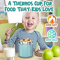 Vista 2 de Insulated Food Jar for Kids - 15.2 Oz, Thermo for Hot Food, Soup Thermo, Insulated Food Container, Termos Para Comida Caliente, Width Mouth