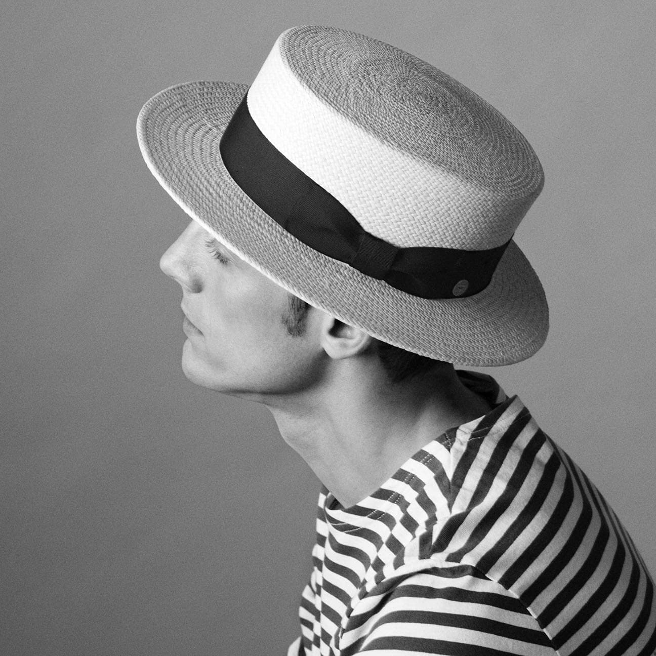 Mayser Gondolo Sombrero canotier de Panama de Paja Hecho en UE Unisex Primavera Verano