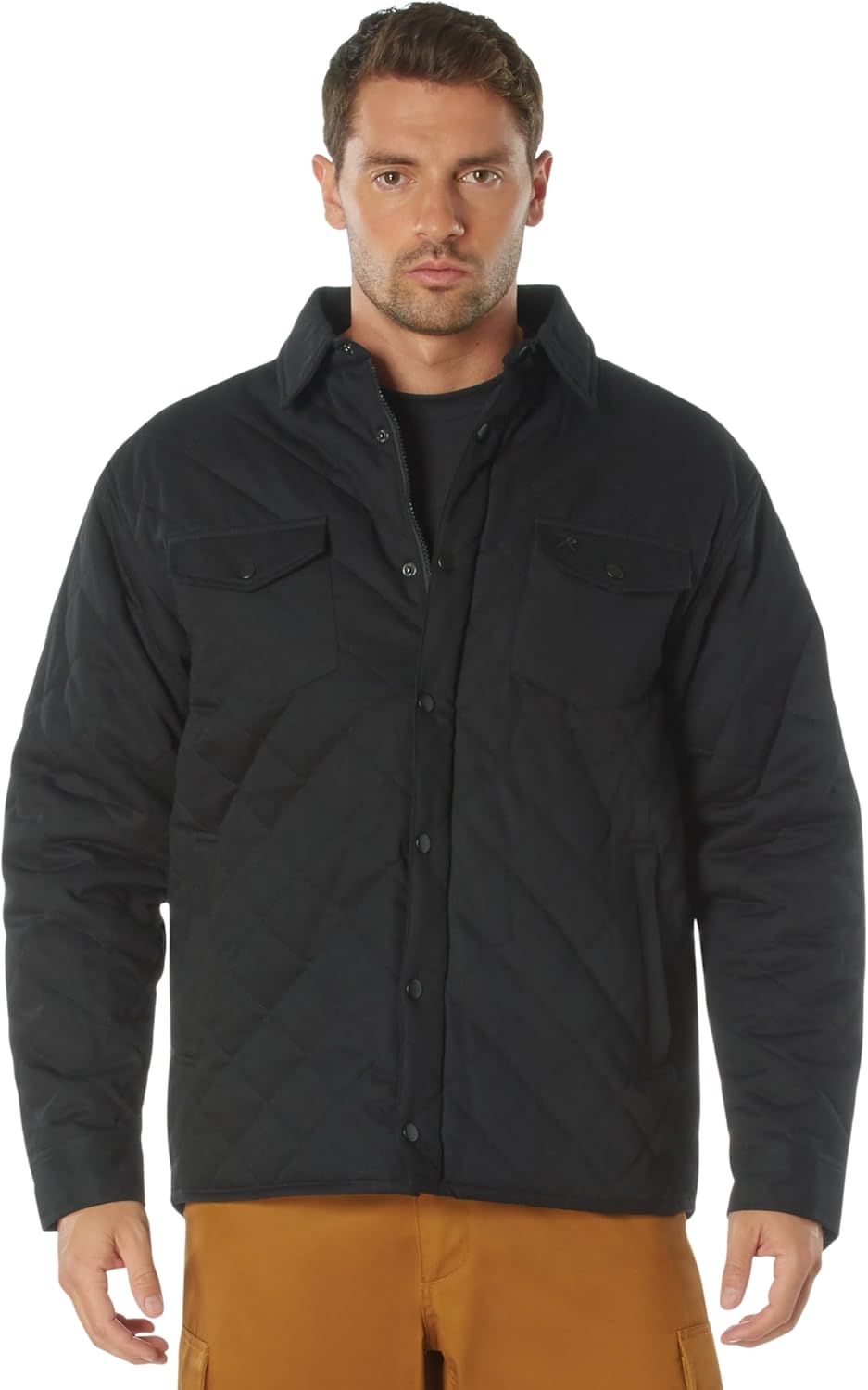 Rothco Diamond Quilted Cotton Jacket – Warm and Comfortable Flannel-Lined Outdoor Jacket.