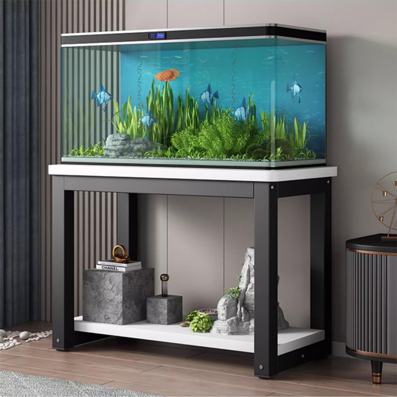 Multi-space Aquarium Stand, 40 Gallon Fish Tank Stand, Durable, Hassle-Free, Versatile, Ideal for Living Rooms, Reception Areas, and Offices(Style E,120x40cm/47.2x15.7in)