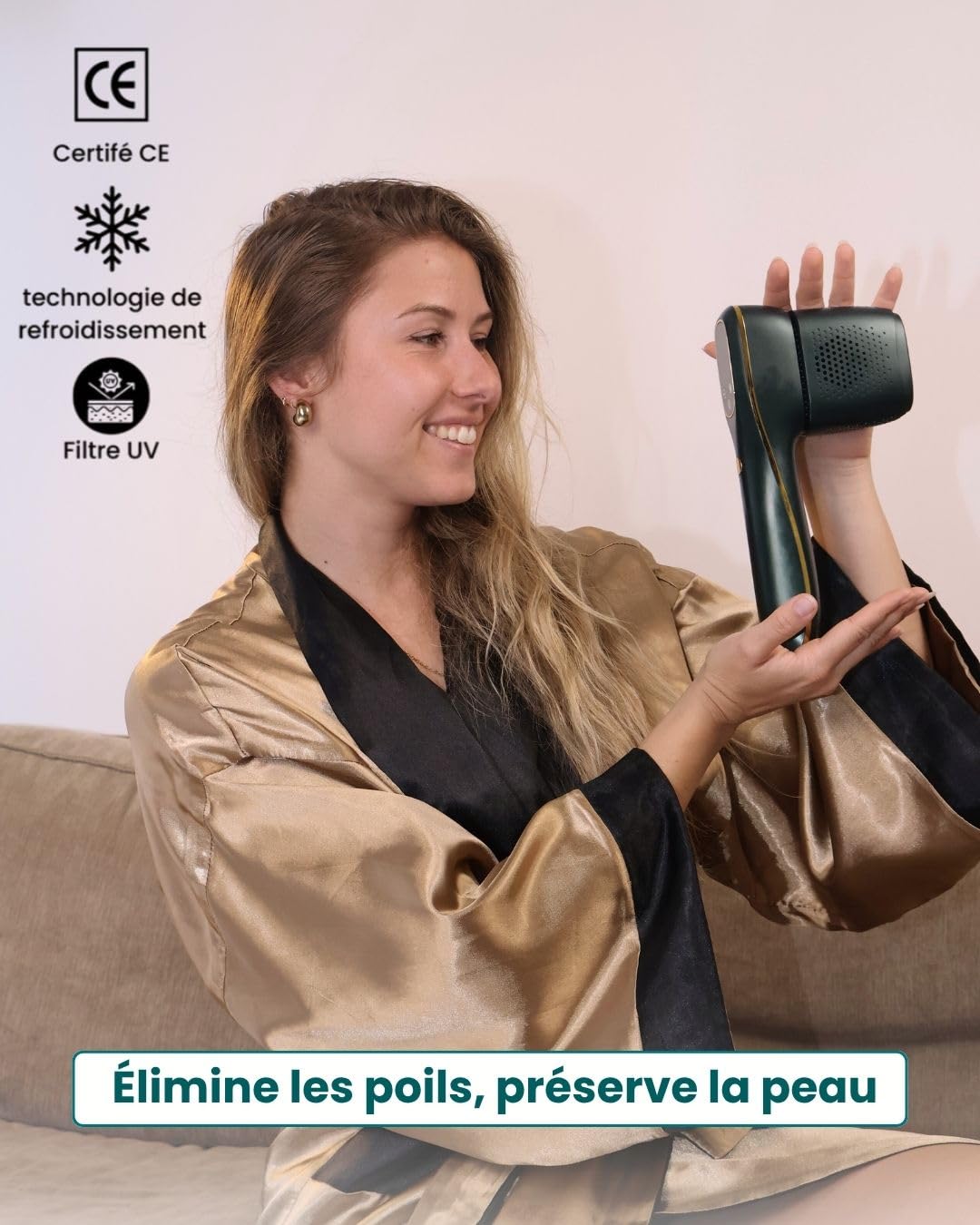 KISMI Pro Pack Professionnel - Épilateur IPL Lumière Pulsée Ice-Cool, 999 999 Flashs, 6 Niveaux, Rasoir Électrique + Lunettes Inclus, Visage Corps Maillot, Femme & Homme
