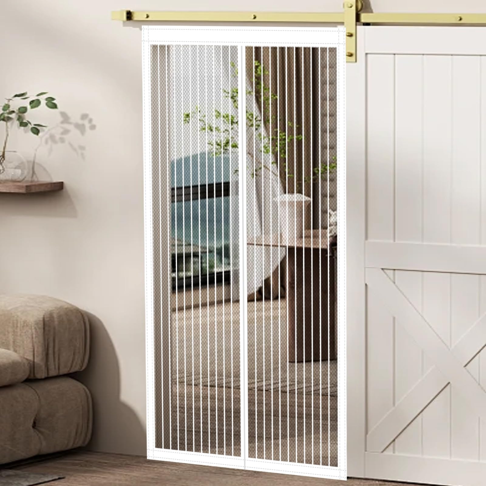 Magnet Fliegengitter Tür 97x220 Cm - Insektenschutz Ohne Bohren Für Balkon & Terrasse