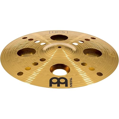 Meinl 16” Trash Crash Cymbal with Holes – HCS Traditional Finish Brass for Drum Set, Made In Germany, 2-YEAR WARRANTY (HCS16TRC)
