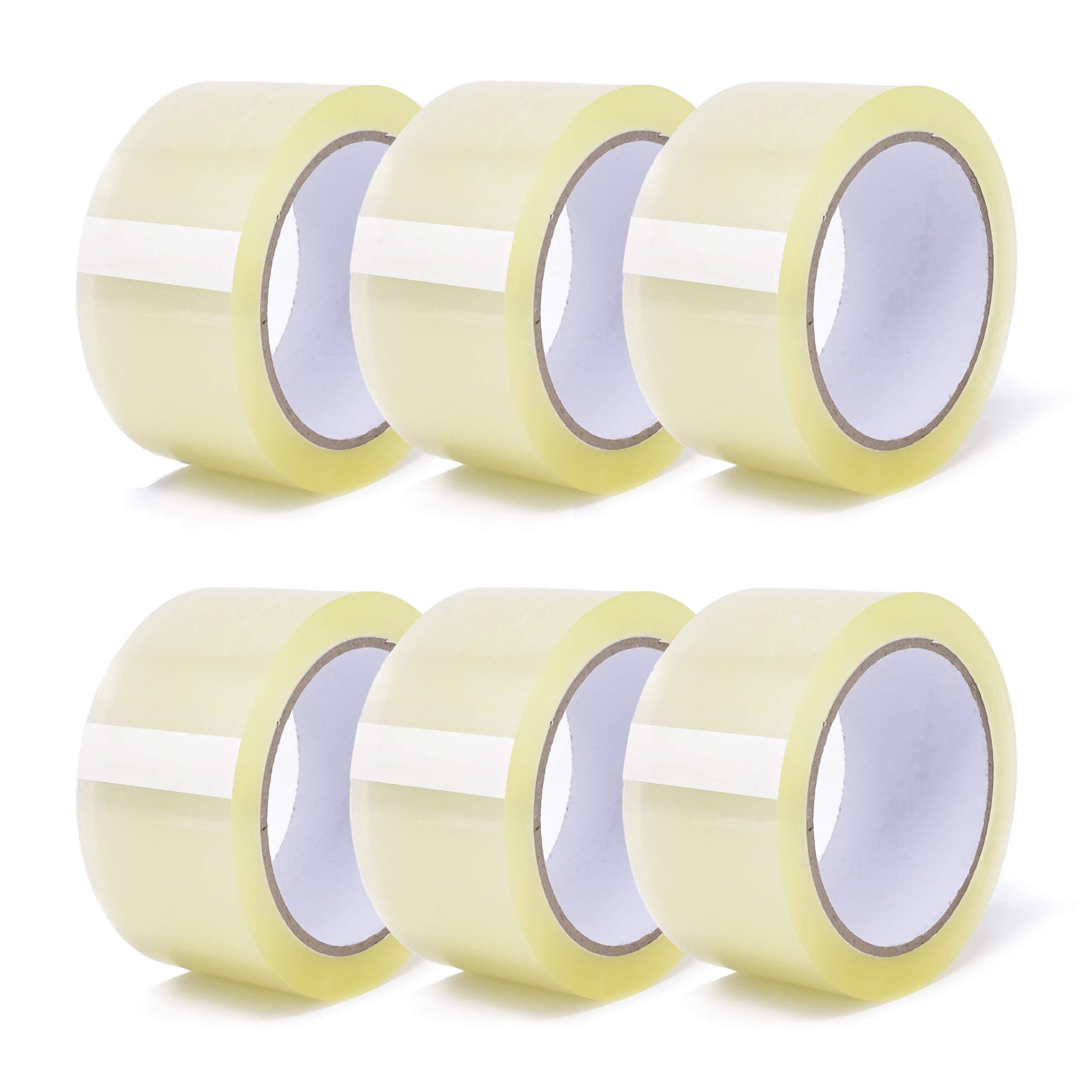 gws Cinta adhesiva de polipropileno para embalaje | Cinta adhesiva de alta adherencia | Varios colores – Longitud: 66 m – Ancho: 50 mm – Grosor: 50 μm (144 rollos transparentes – Núcleo neutro)