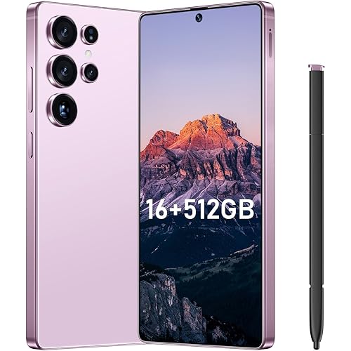 I25 Ultra Flagship Killer Smartphone - Snapdragon 8 Gen 3, 16GB+512GB, Massive 6.99" FHD+ Display, 108MP+68MP Pro Cam, 7000mAh 2-Day Battery, Android 14, Includes Stylus Pen (Pink)
