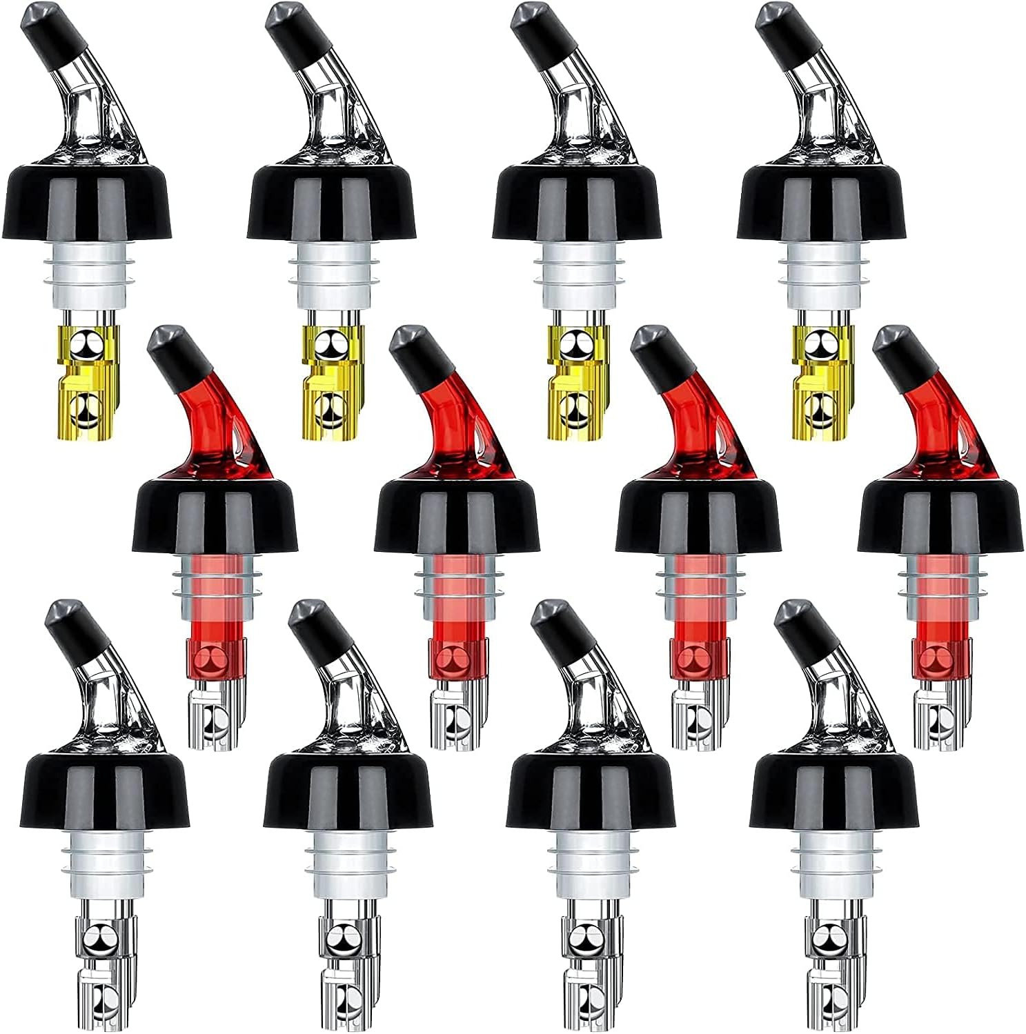 Automatic Measured Bottle Pourer – Quick Shot Spirit Measure Pourer Drinks Wine Cocktail Dispenser Home Bar Tools – 1oz/30ml (12 pack)