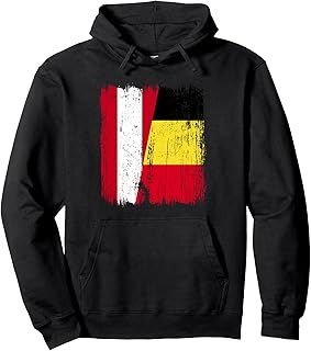 Austria Belgium Half Flag Austrian Belgian Jersey Pullover Hoodie