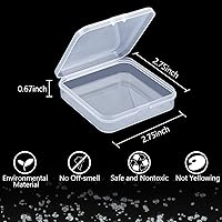 Vista 2 de SATINIOR 24 Paquetes Recipientes Pequeños de Almacenamiento de Cuentas de Plástico Transparente Caja con Tapa con Bisagras para Almacenamiento