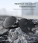 LUENX Trendy Aviator Polarized Sunglasses for Men Women, Metal Frame Sun Glasses UV 400 Protection Driving Fashion