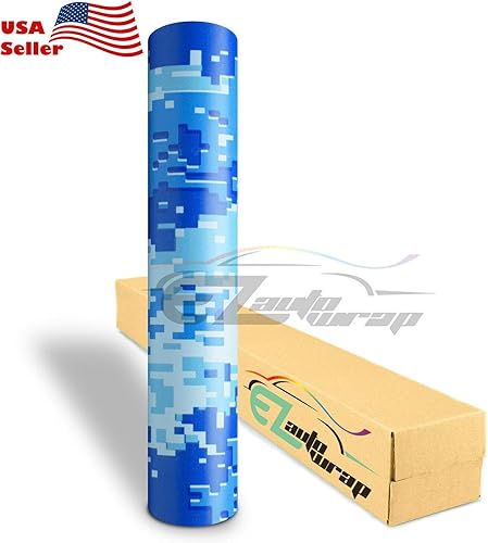 Vista 81 de EZAUTOWRAP - Kit de herramientas gratuito de camuflaje digital azul, diseño de camuflaje de vid para automóvil, motocicleta, liberación de aire, sin