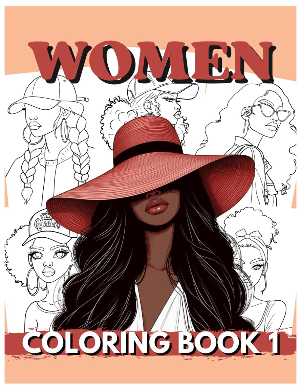 Women: Faces to Color, Coloring Book for Adults and Teens Featuring Elegant Female Portraits for Relaxation and Stress Relief