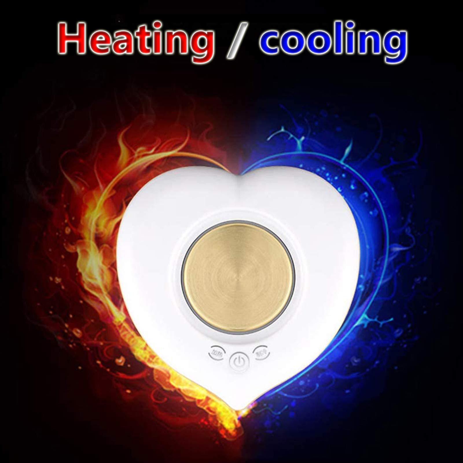 Refrigeratore Portatile Tazza Mini Frigorifero delle Bevande a Forma di Cuore di Modo Creativo Birra Drink Chiller, Casa di Refrigerazione Cup Veloce più Caldo e di Raffreddamento Cup,d'oro