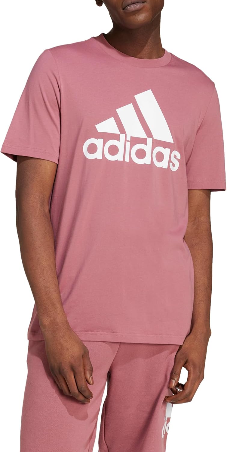 تي شيرت اسينشالز كلاسيكي مزين بشعار كبير للرجال من اديداس، مصن... - view 2