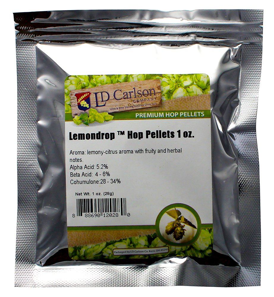 Lemondrop : Hopunion US Hop Pellets for Home Brew Beer Making - Lemondrop, 1 Oz (Alpha Acid:5.2% BETA Acid:4-6% COHUMULONE:28-34%)