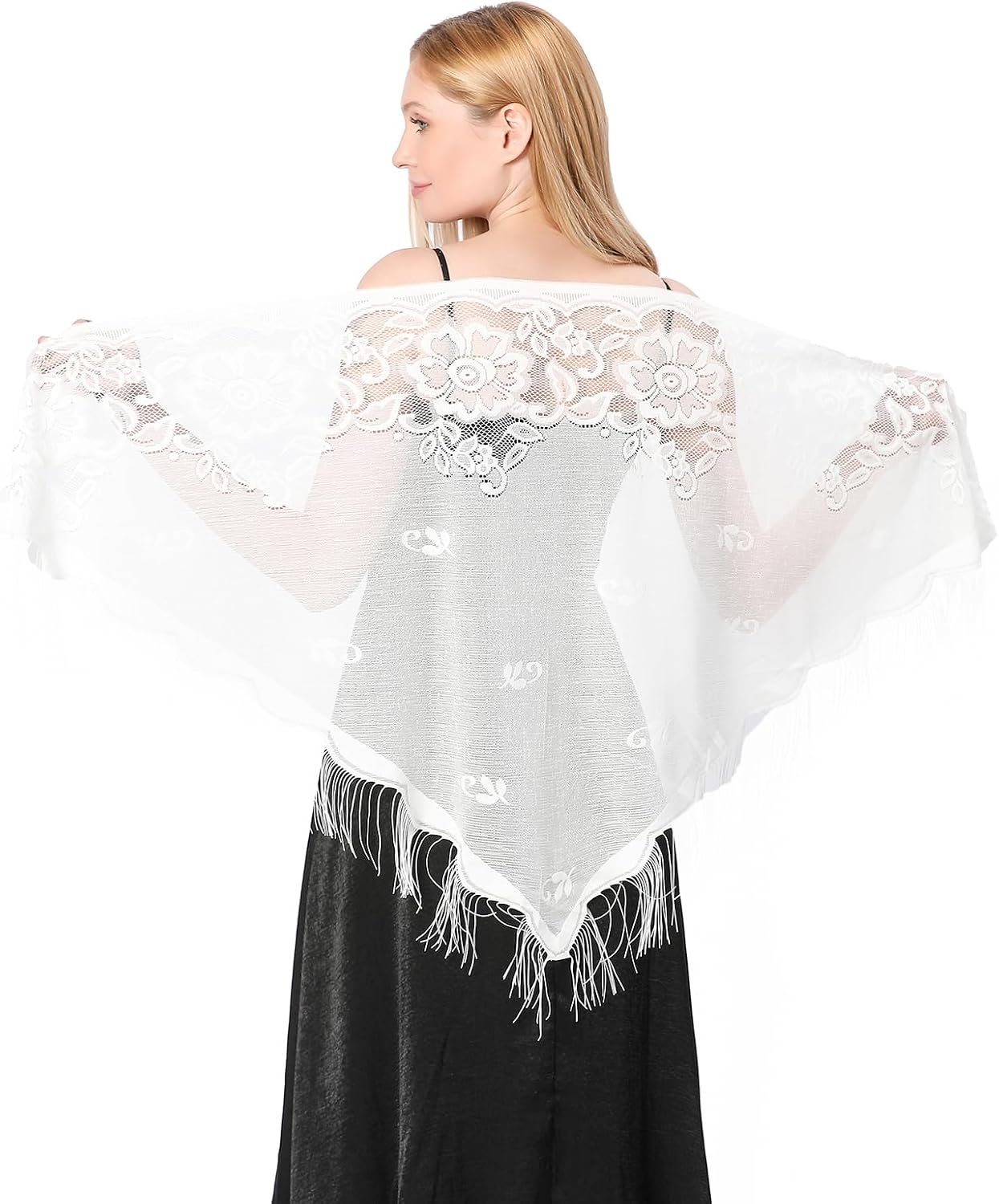 Giantree Shawls and Wraps, Ladies Triangle Lace Shawls and Wraps, Shawl Wraps for Women for Evening Parties Wedding Shawls