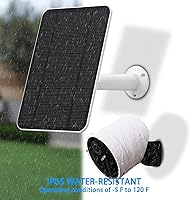 Vista 3 de Panel solar de 4 W compatible con cámara SimpliSafe para exteriores, incluye soporte de pared seguro, IP65 resistente a la intemperie, cable