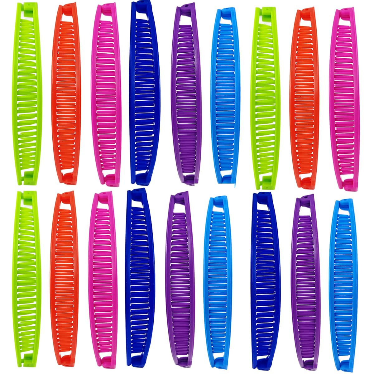 18PCS Vintage Large Banana Clips for Women - Thick Fine Hair Combs Barrettes