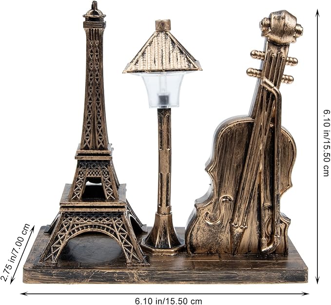 FOMIYES Retro Eiffel Tower Night Light Vintage Decorative Lamp for Home Office and Table Centerpieces Creating Romantic Atmosphere Material photo 2